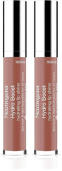 Neutrogena Hydro Boost Moisturizing Lip Gloss,Hydrating Non-Stick and Non-Drying Luminous Tinted Lip Shine with Hyaluronic Acid to Soften and Condition Lips,27 Almond Nude Color,0.10 oz,(Pack of 2)