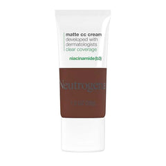 Neutrogena Clear Coverage Flawless Matte CC Cream, Full-Coverage Color Correcting Cream Face Makeup with Niacinamide (b3), Hypoallergenic, Oil Free & Fragrance Free, Sienna, 1 oz