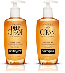 Neutrogena Deep Clean Daily Facial Cleanser with Beta Hydroxy Acid for Normal to Oily Skin,Alcohol-Free,Oil-Free & Non-Comedogenic,6.7 fl. oz,(Pack of 2)