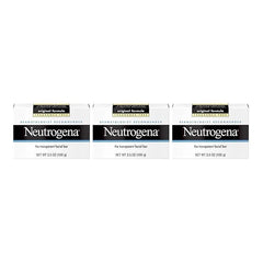 Neutrogena Original Transparent Facial Cleansing Bar, Fragrance-Free Glycerin Face Wash Bar Soap for Gentle Daily Cleansing, Hypoallergenic & Dye-Free Pure Facial Soap, 3.5 oz