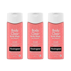 Neutrogena Body Clear Acne Body Wash Pink Grapefruit - Salicylic Acid Formula for Breakout Treatment, Exfoliating Cleanser for Clear Skin, 8.5 fl. oz. Bottle, 3-Pack