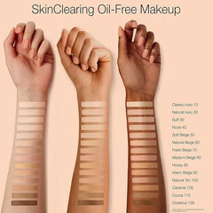 Neutrogena SkinClearing Oil-Free Acne and Blemish Fighting Liquid Foundation with.5% Salicylic Acid Acne Medicine, Shine Controlling Makeup for Acne Prone Skin, 30 Buff, 1 fl. oz