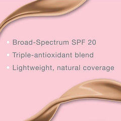 Neutrogena Healthy Skin Liquid Foundation Makeup with Broad Spectrum SPF 20 Sunscreen, Lightweight, Medium Coverage Makeup with Sunscreen and Pro-Vitamin B5, Soft Beige 50, 1 fl. oz